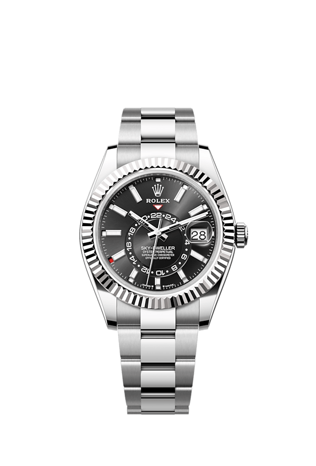 Rolex Sky-Dweller, 42mm, Oystersteel and 18k White Gold, Black, Oyster, Ref# 336934-0007