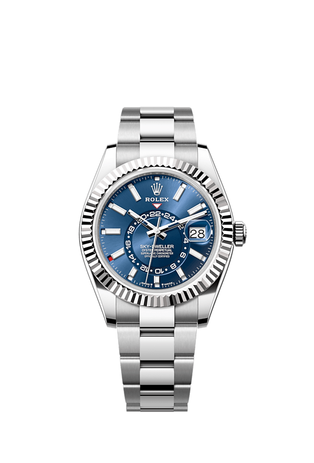 Rolex Sky-Dweller, 42mm, Oystersteel and 18k White Gold, Blue, Oyster, Ref# 336934-0005