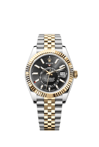 Rolex Sky-Dweller, 42mm, Oystersteel and 18k Yellow Gold, Black, Jubilee, Ref# 336933-0004