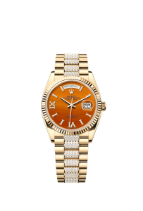 Rolex Day-Date 36, 18k Yellow Gold with Diamond-set, 36mm, Ref# 128238-0089