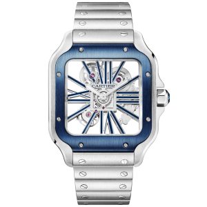 Santos de Cartier Large Skeleton/Blue Dial Men’s Watch