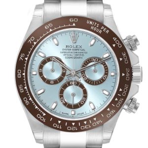 Rolex Daytona Ice Blue Dial Platinum Chronograph Mens Watch 116506 40mm